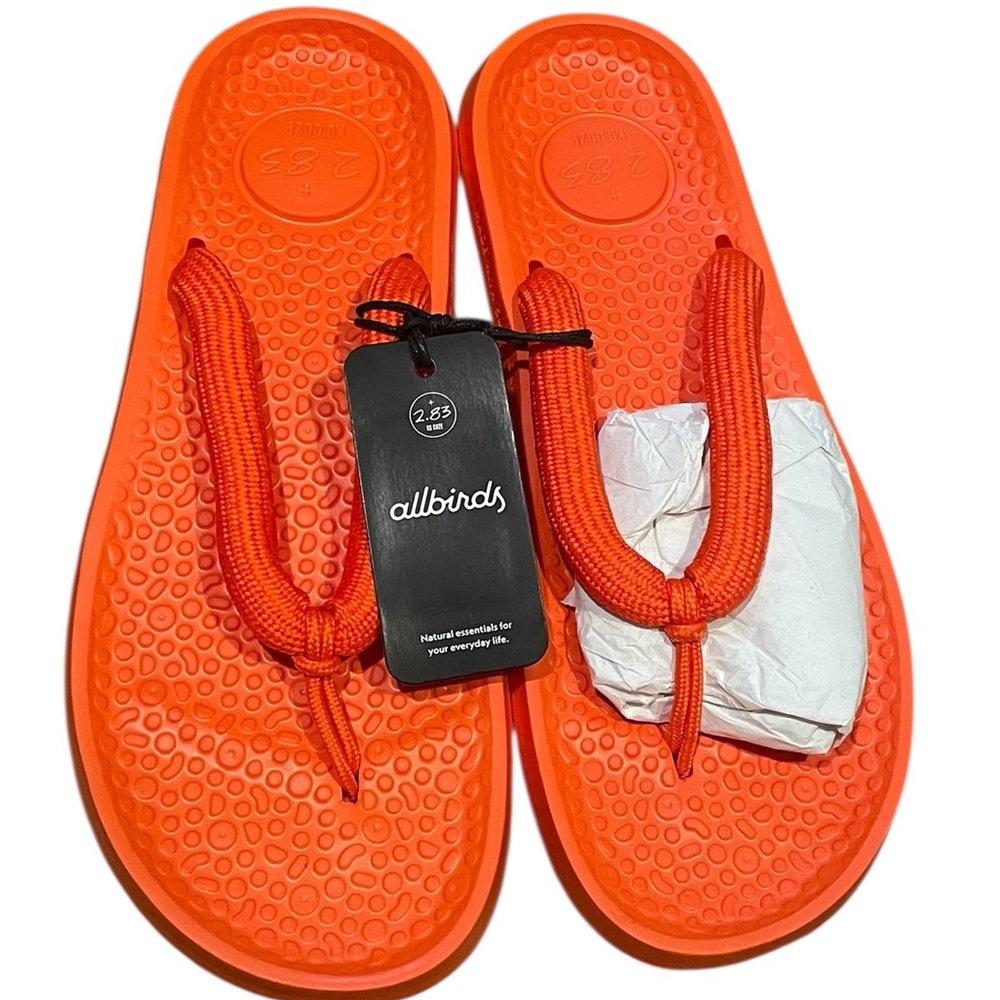 Allbirds Sugar Zeffer 2 Buoyant Orange Flip Flop, Size‎ W13/M11, NWT